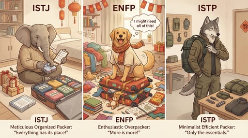 Nano Banana 提示词：MBTI 16 人格动物拟人插画生成器｜Curify AI